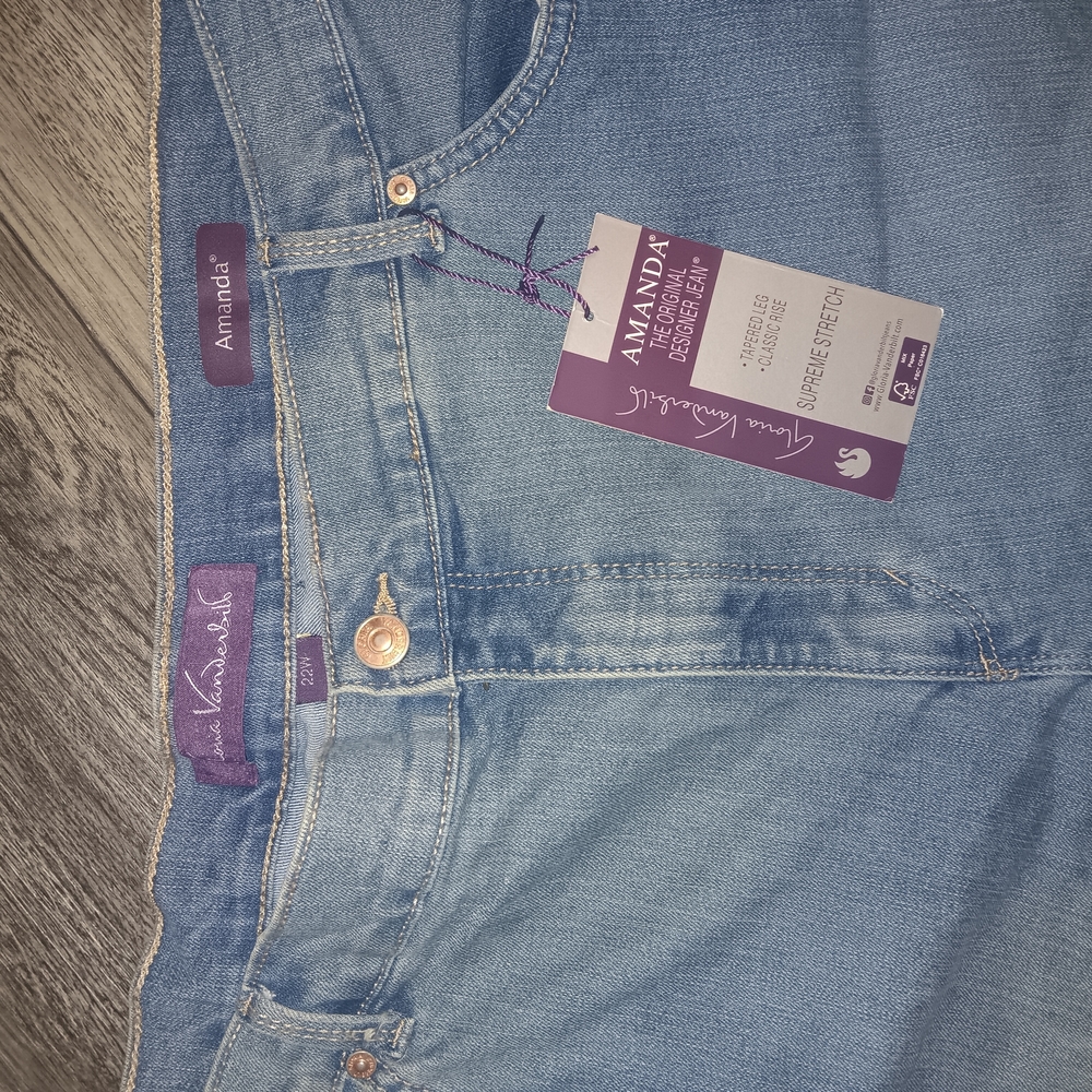 Gloria Vanderbilt Blue Relaxed Jeans Classic Style - Picture 3 of 7